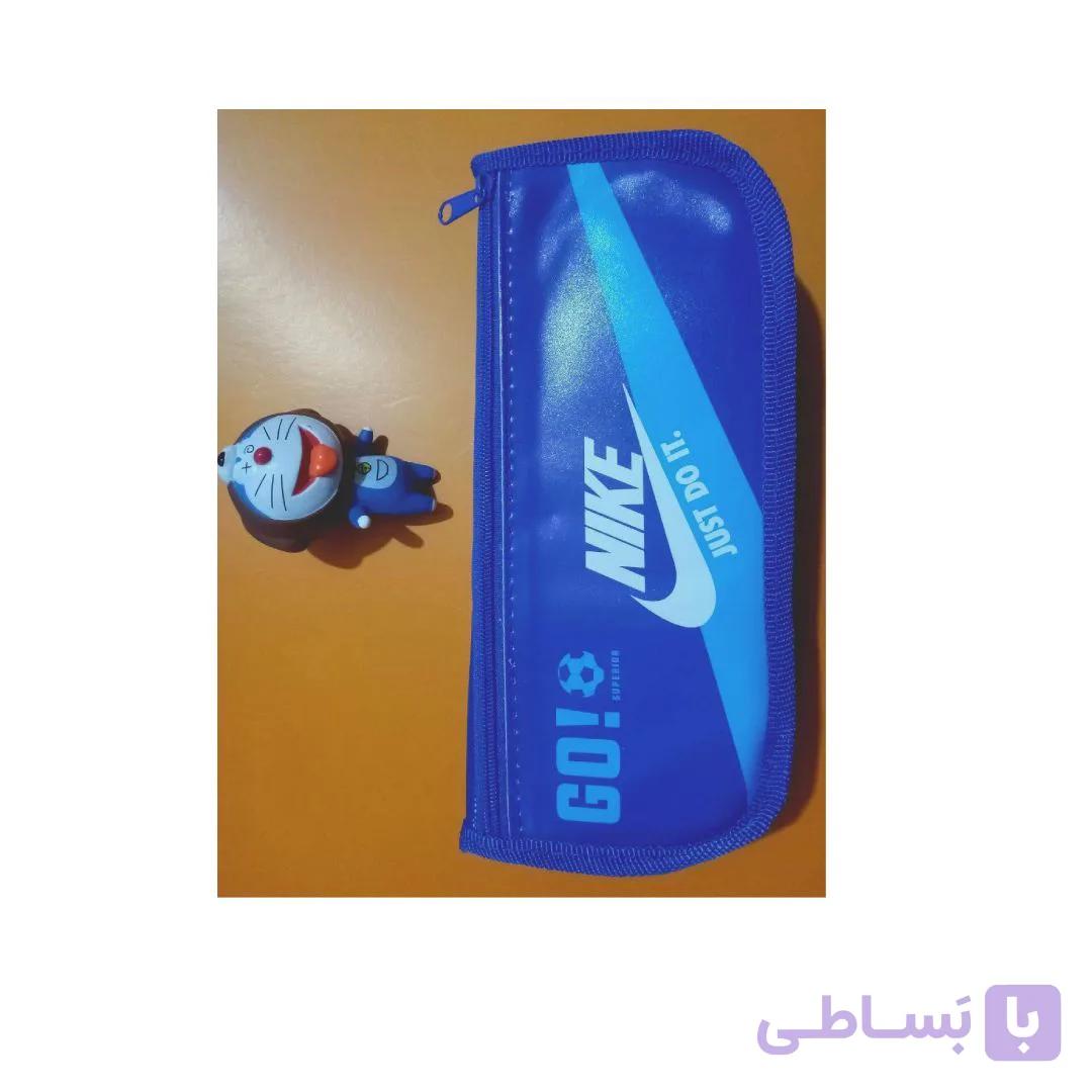 جامدادی دو زیپ طرح نایک (استایل اسپرت و مینیمال) — تصویر 1
