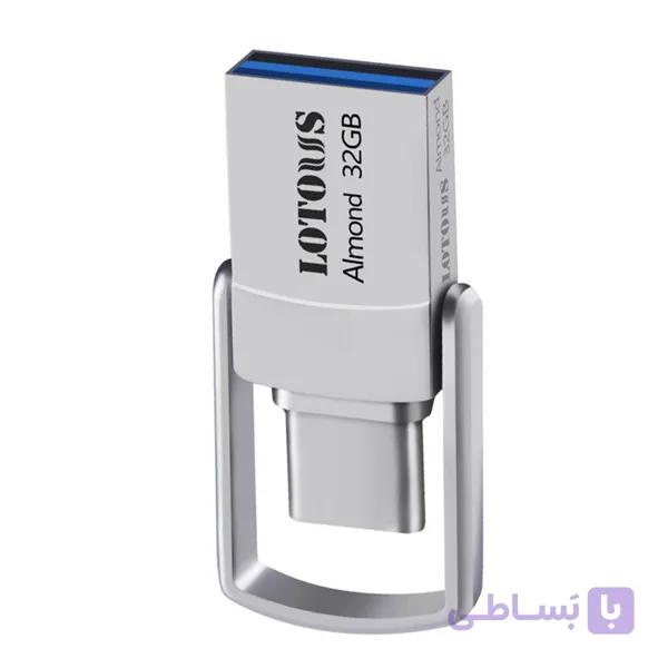 فلش مموری لوتوس 32GB OTG TYPE-C مدل ALMOND