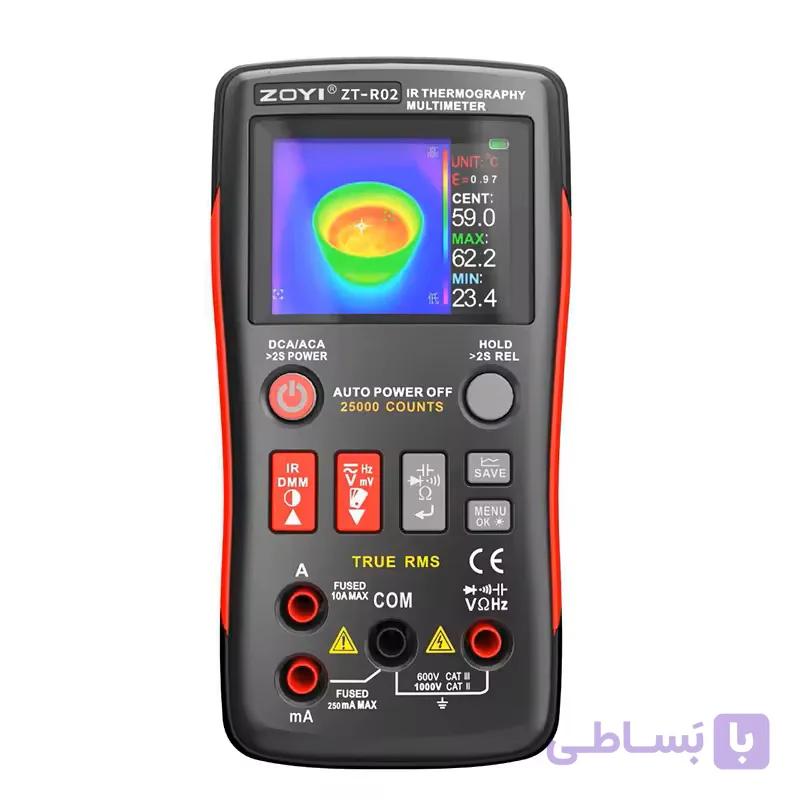 دوربین حرارتی (ترموویژن) و مولتی‌متر زویی ZOYI مدل ZT-R02 — تصویر 1