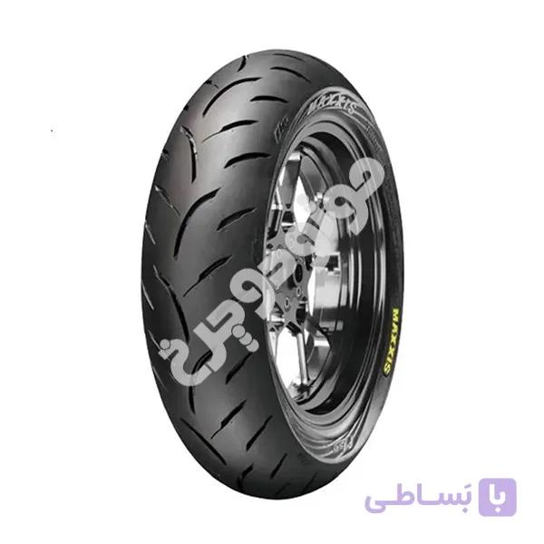 لاستیک موتورسیکلت مکسس هند سایز 14-110/80 — تصویر 1