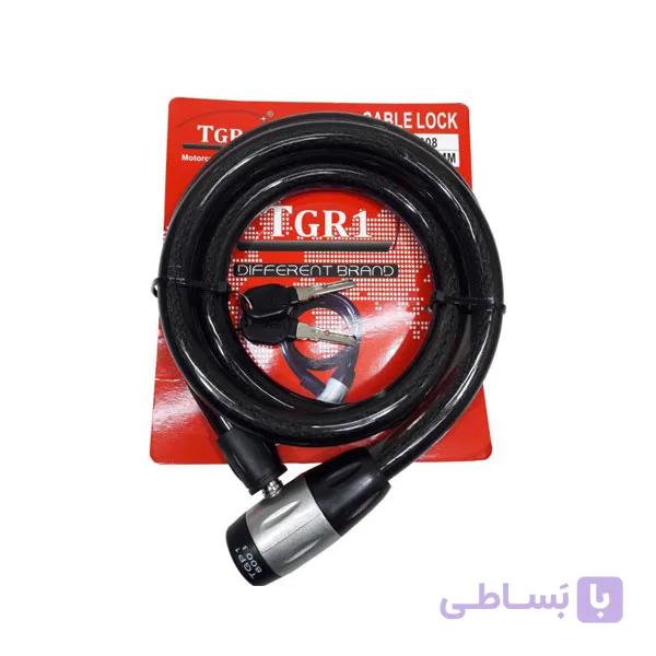 قفل کابلی سیم بکسلی موتور و دوچرخه TGR1 سایز ۱۸ — تصویر 1