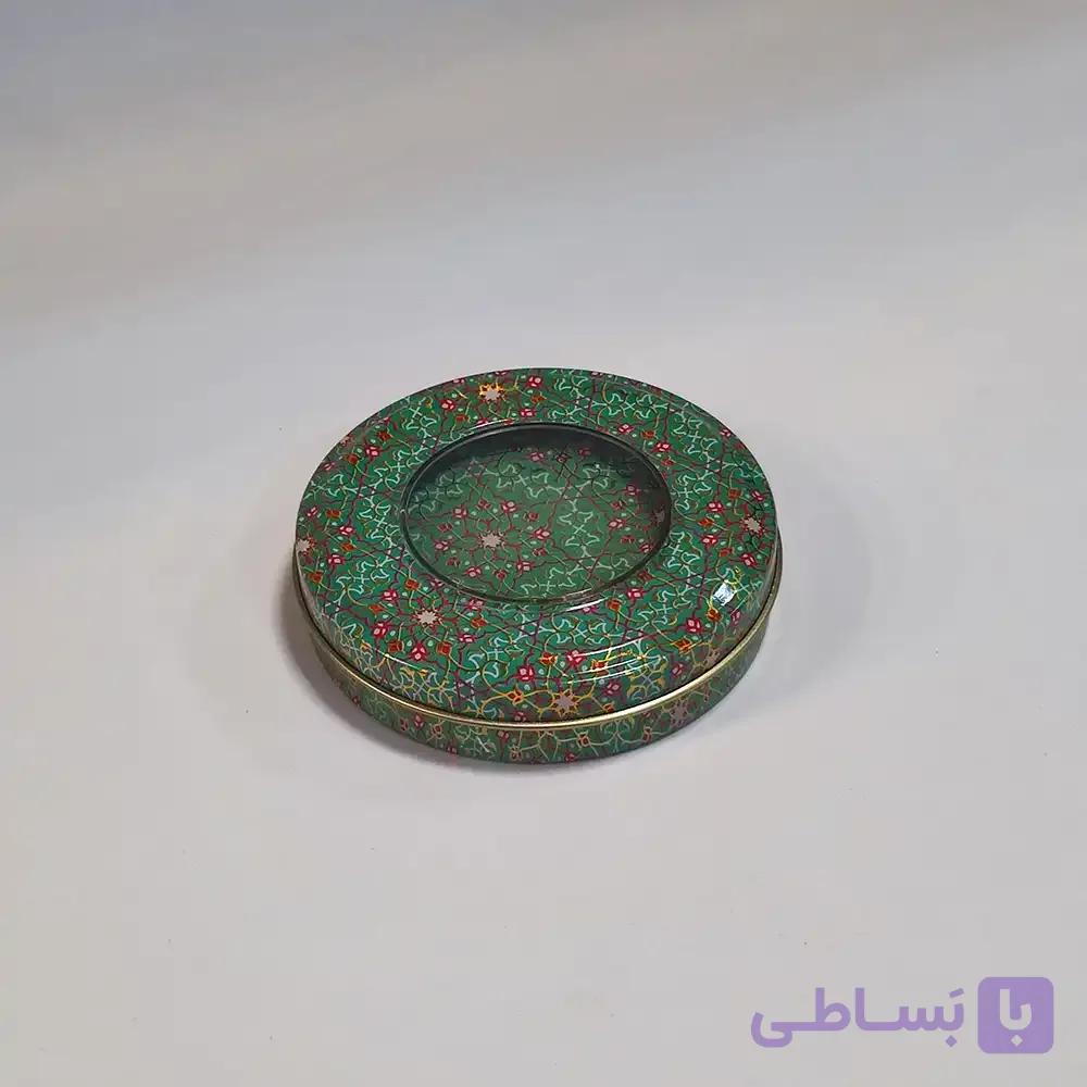 قوطی فلزی زعفران خاتم 5 گرمی — تصویر 1