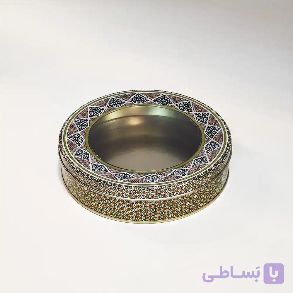 قوطی فلزی زعفران قطر 17 ارتفاع 3 (80 گرم سرگل)