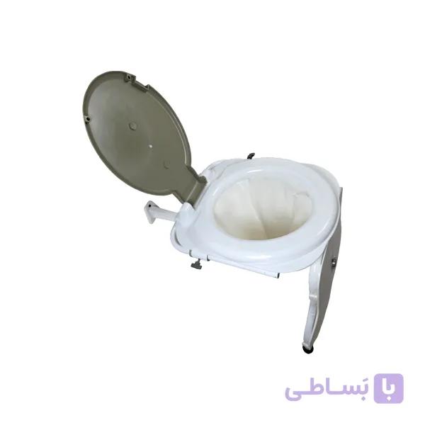 صندلی توالت دیواری تاشو با قیف تاشو — تصویر 1