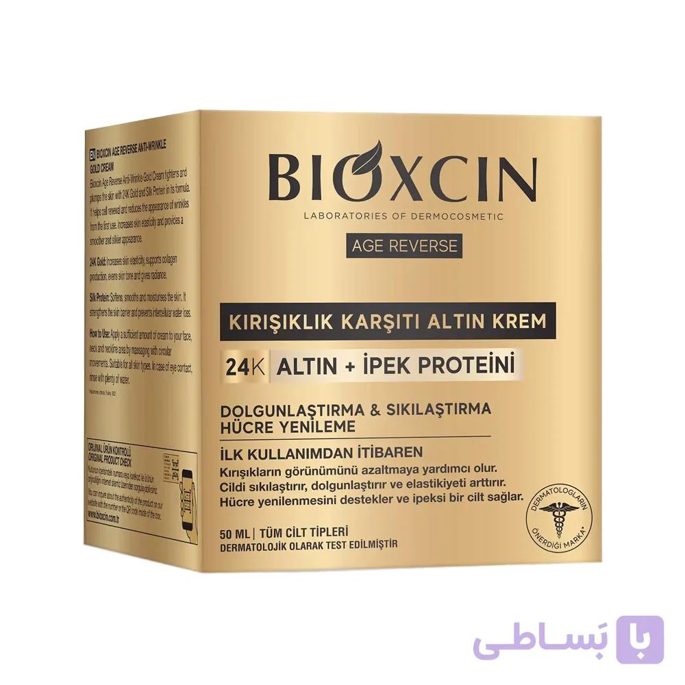 کرم ضد چروک و جوانساز صورت بیوکسین مدل Age Reverse Gold حجم ۵۰ میل — تصویر 1