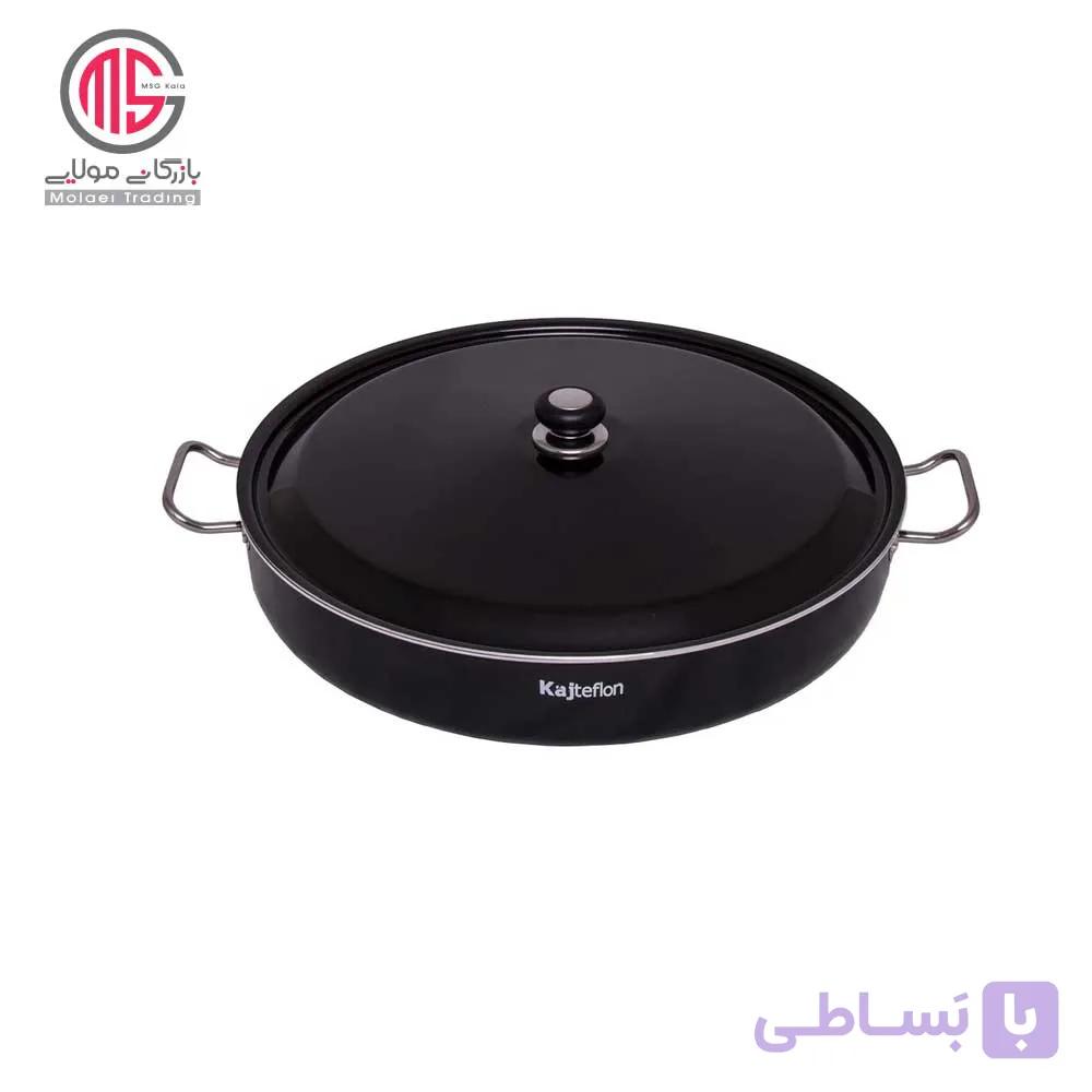 تابه دو دسته کاج سایز 50 مدل گرانیتی تفلون — تصویر 1