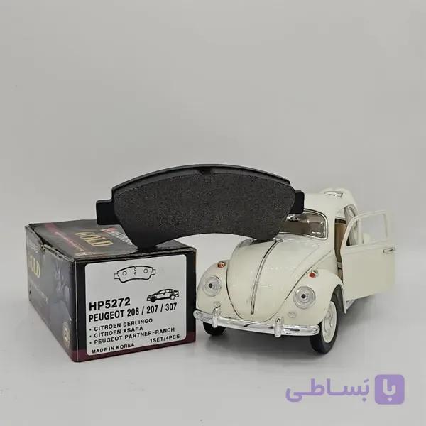 لنت ترمز جلو 206 برند گلد کره جنوبی سرامیکی — تصویر 1