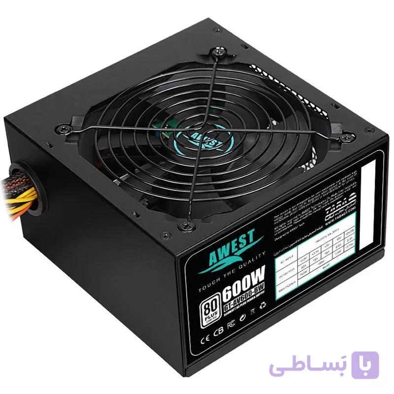 منبع تغذیه کامپیوتر 600 وات اوست مدل AWEST 600W