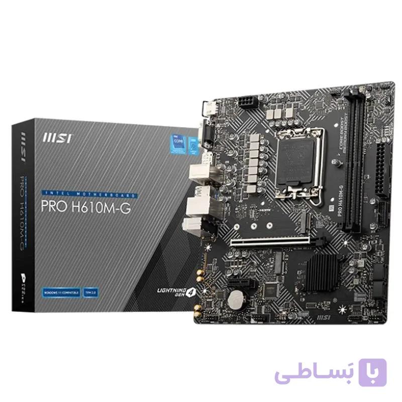 باندل شماره 8 MSI PRO H610M-G DDR5+Core i5 14400+8GB RAM
