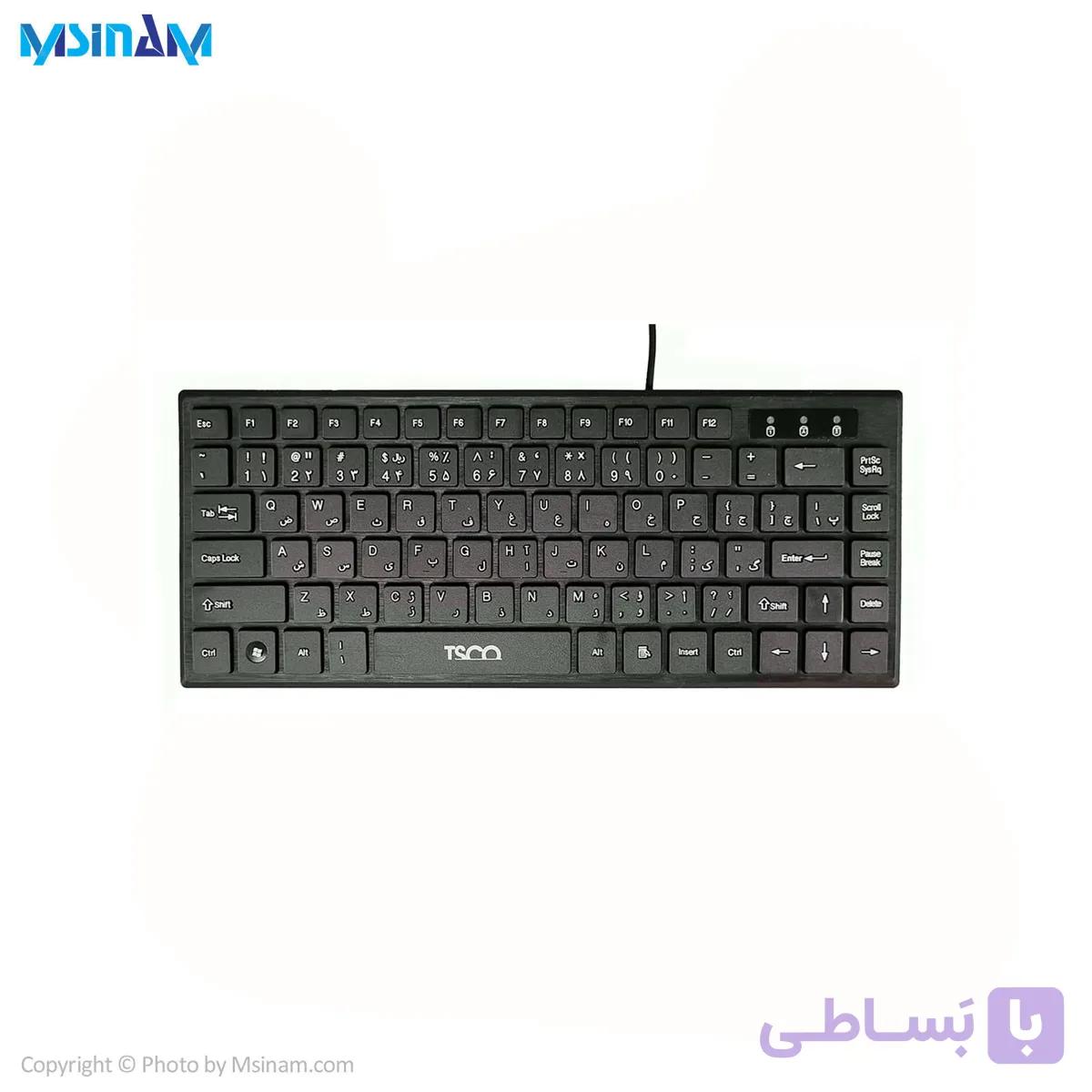 کیبورد تسکو مدل TK 8027 با حروف فارسی — تصویر 1