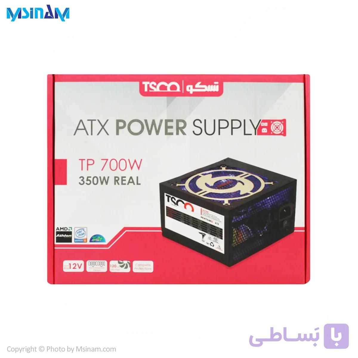 منبع تغذیه کامپیوتر تسکو مدل TP 700W — تصویر 1