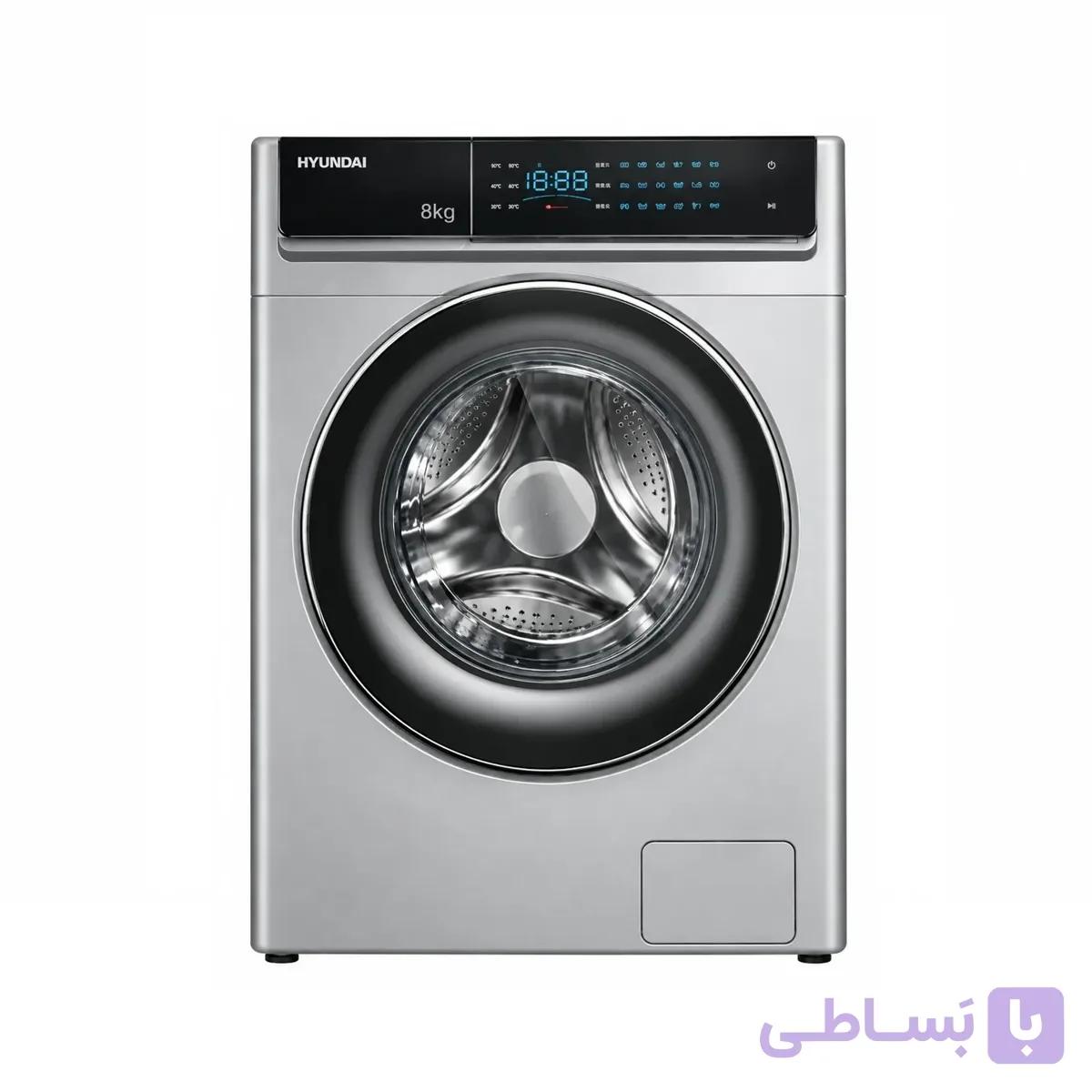 ماشین لباسشویی هیوندای مدل HWM-8418 سیلور — تصویر 1