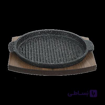تابه گریل چدن نالینو مدل Fahita سایز 20 به همراه استند چوبی — تصویر 1