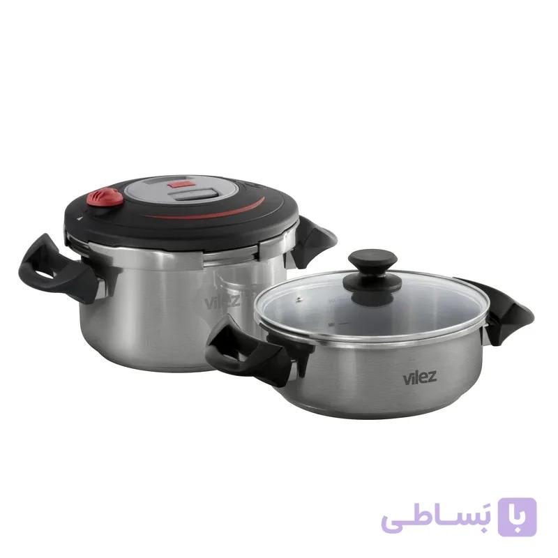 زودپز استیل ویلز مدل VL6039 دوقلو گنجایش 4+6 لیتر — تصویر 1