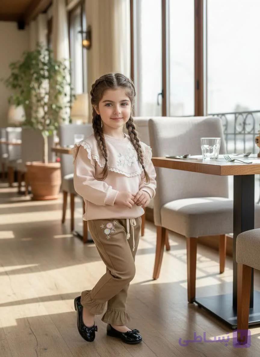 بلوز شلوار دانتل دار