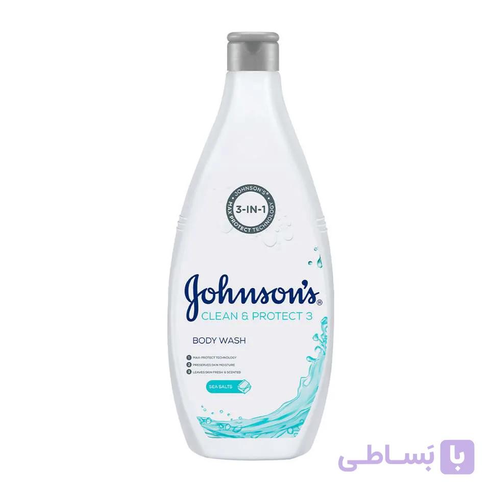 شامپو بدن Clean & protect جانسون حاوی نمک دریا