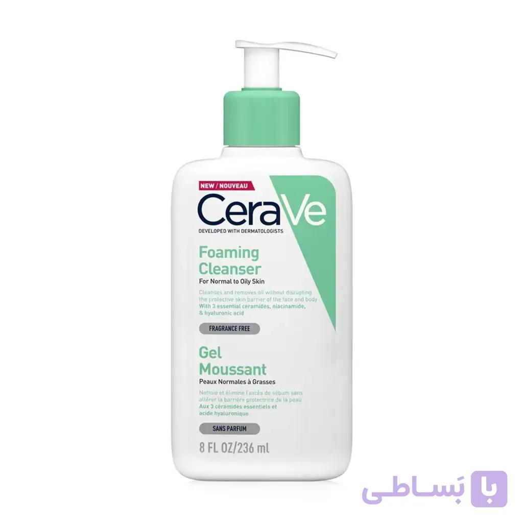 فوم شوینده کرمی پوست نرمال تا خشک سراوی (اورجینال) — تصویر 1