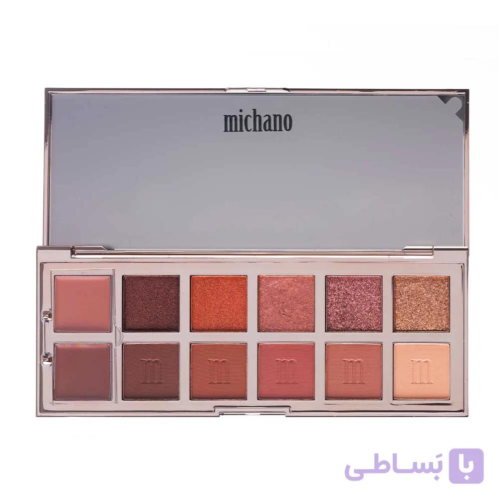 پالت سایه 12 رنگ DUSTY ROSE میچانو — تصویر 1