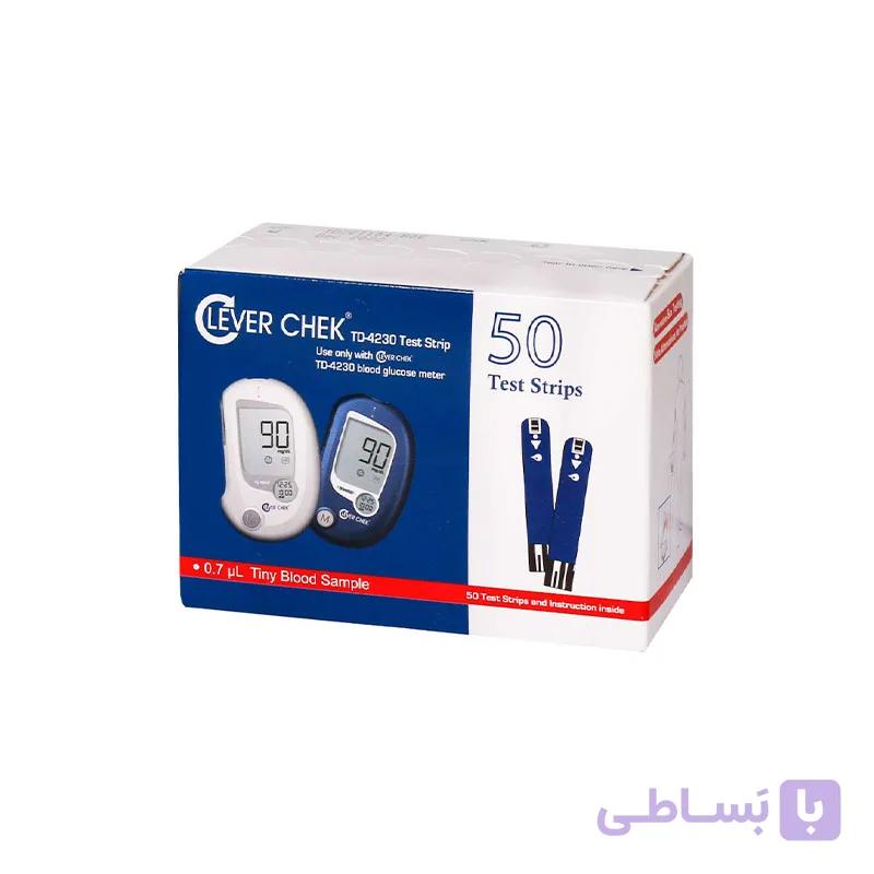 نوار تست قند خون کلور چک مدل 4230 کد 63 بسته 50 عددی ارسال فوری پرداخت درب منزل تهران