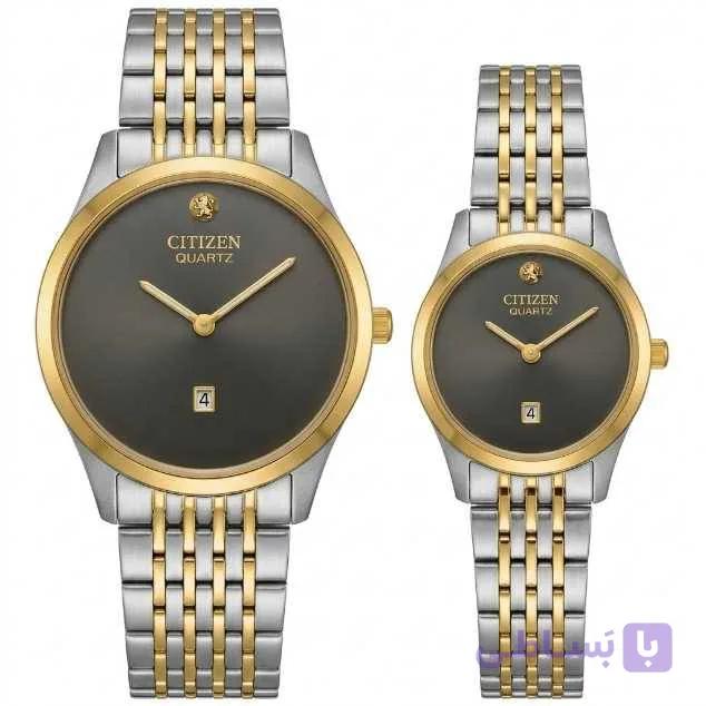 ساعت ست سیتیزن دورنگ طلایی Citizen Couple Watch — تصویر 1