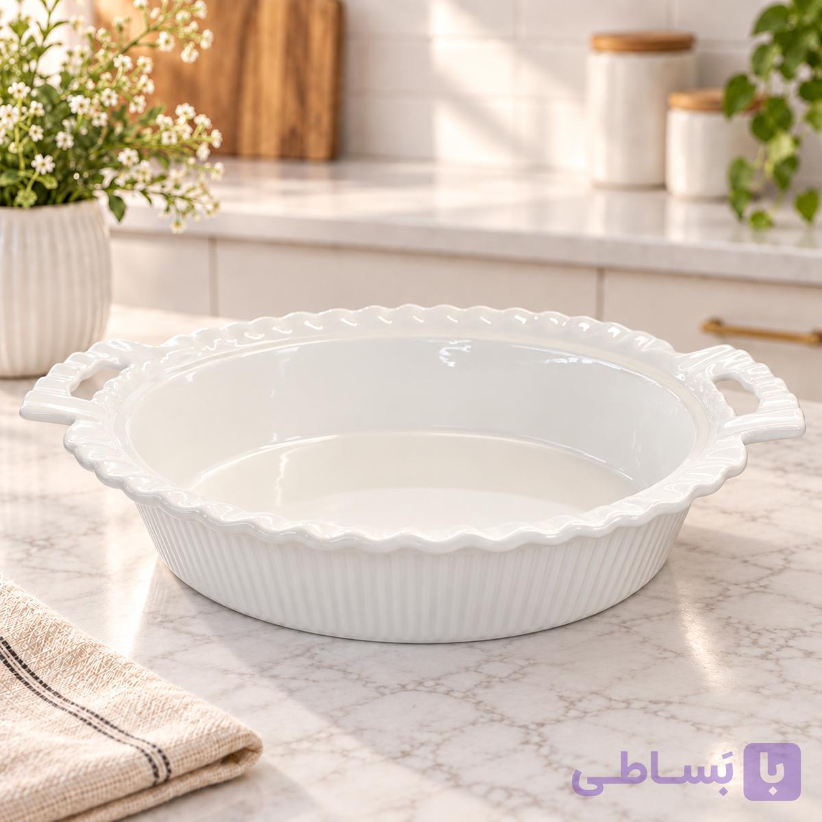 تابه سرامیکی مدل دو دسته بیضی کد 1