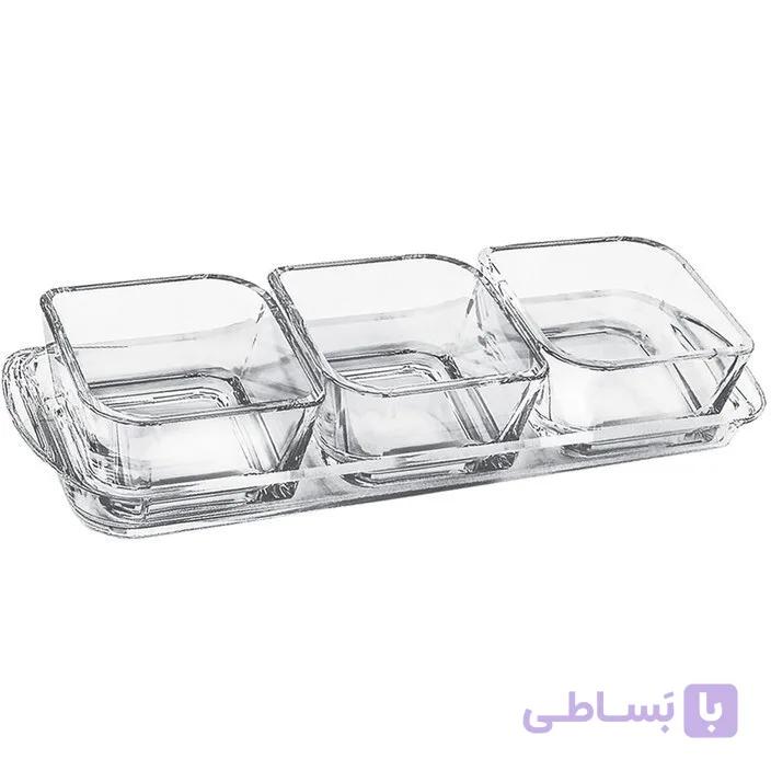 اردوخوری بلور کاوه مدل باروک 3 خانه