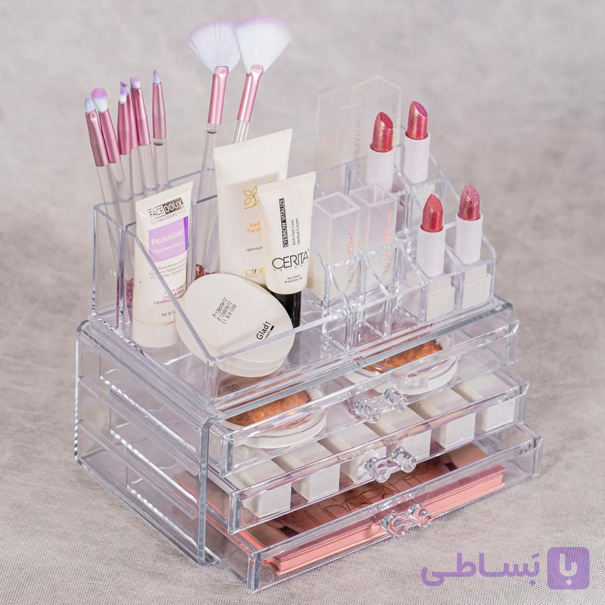 استند لوازم آرایشی سه کشو — تصویر 1