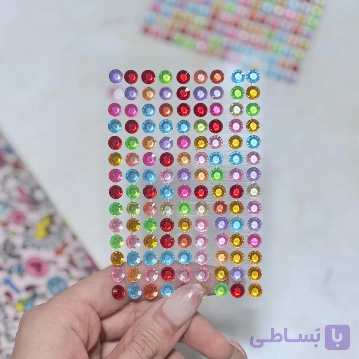 استیکر نگینی (نگین چسبی) ورق 126 تایی — تصویر 1