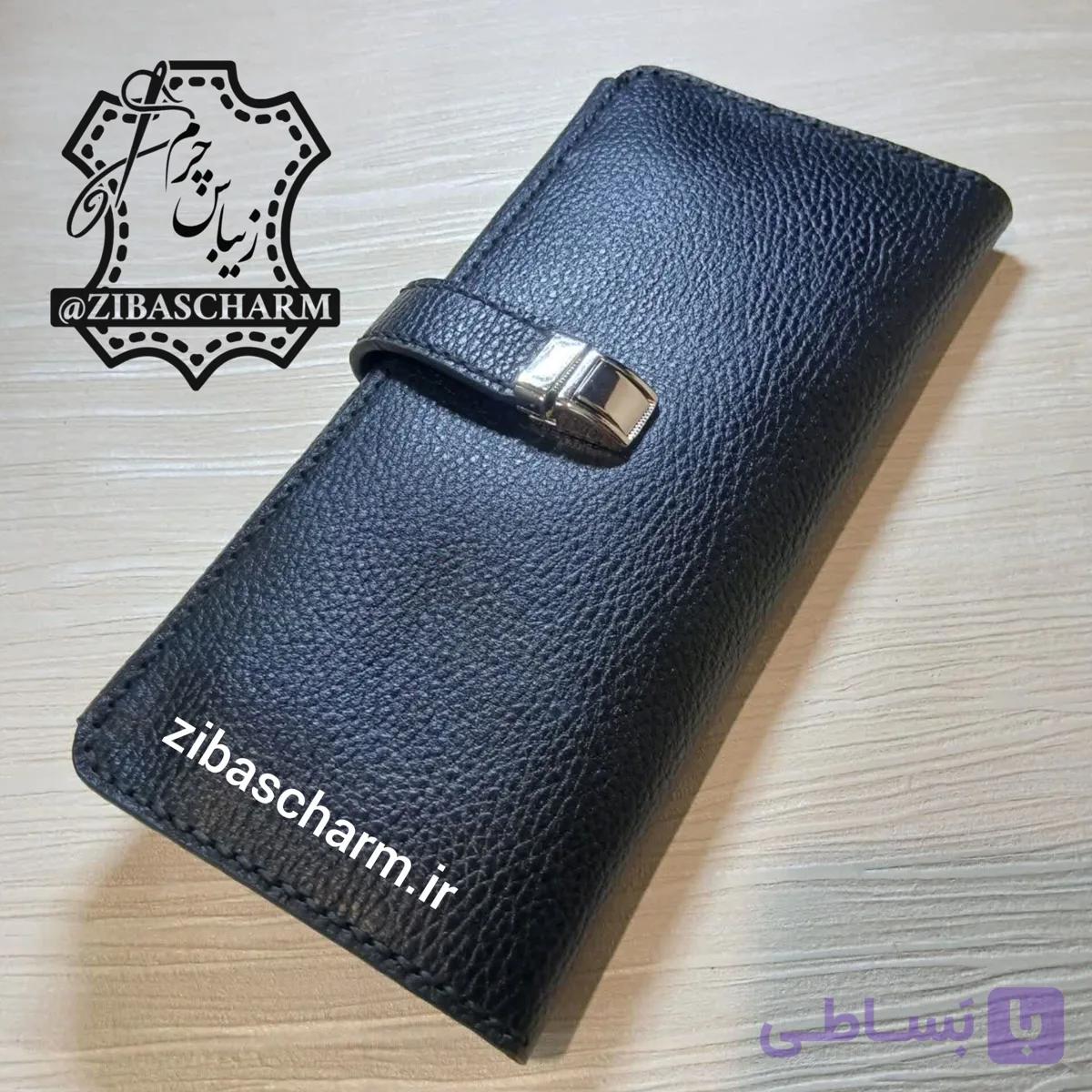 کیف دسته چک و مدارک چرم طبیعی دست دوز - A80