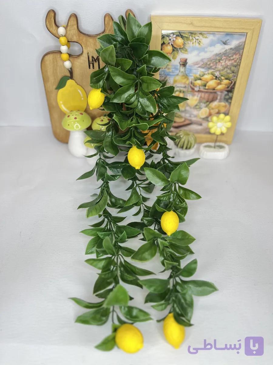 بوته لیمو سبز گره‌دار؛ شاخه دکوراتیو ۵ بازو برای آشپزخانه — تصویر 1