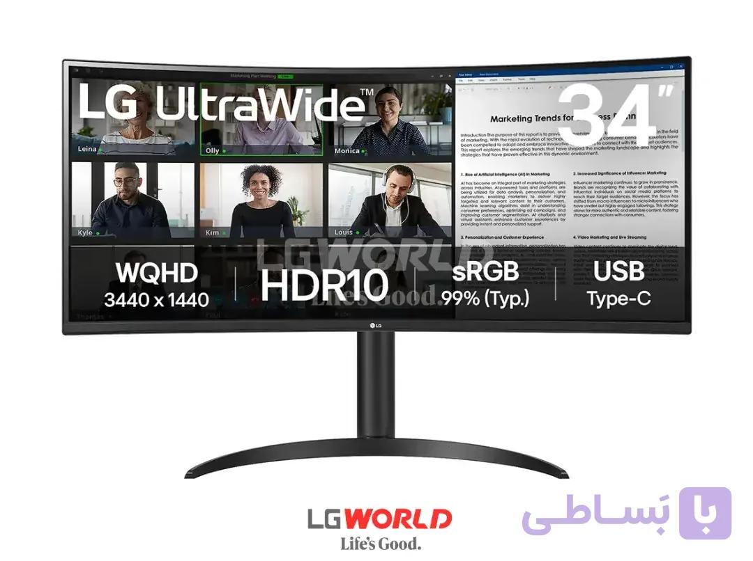 مانیتور ال جی 34 اینچی مدل 34WR55QK-B — تصویر 1