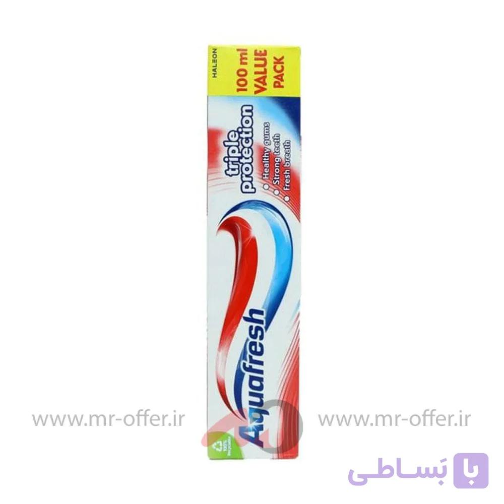 خمیر دندان آکوا فرش مدل Triple Protection حجم 100 میلی لیتر — تصویر 1