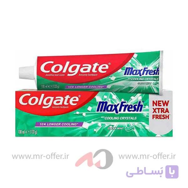 خمیردندان کلگیت مکس فرش مدل cooling crystals حجم 100 میلی لیتر — تصویر 1
