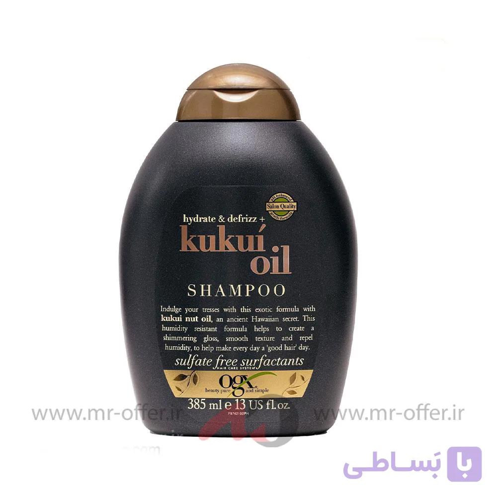 شامپو مو اوجی ایکس مدل Kukui Oil حجم 385 میلی لیتر — تصویر 1