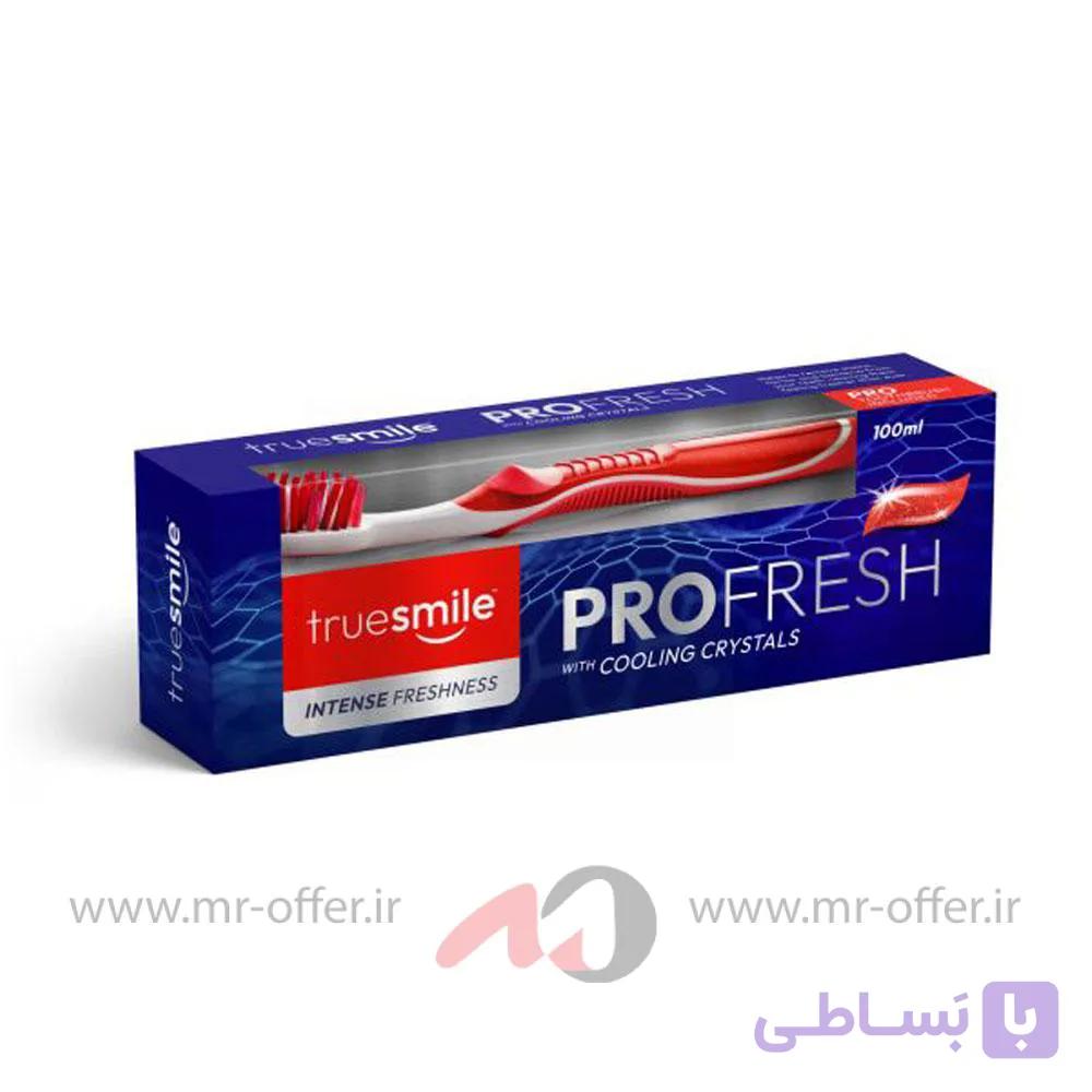ست مسواک و خمیردندان ترواسمایل مدل Profresh — تصویر 1