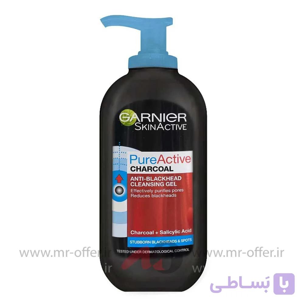 ژل شستشوی صورت گارنیر مدل  Charcoal حجم 200 میلی لیتر — تصویر 1