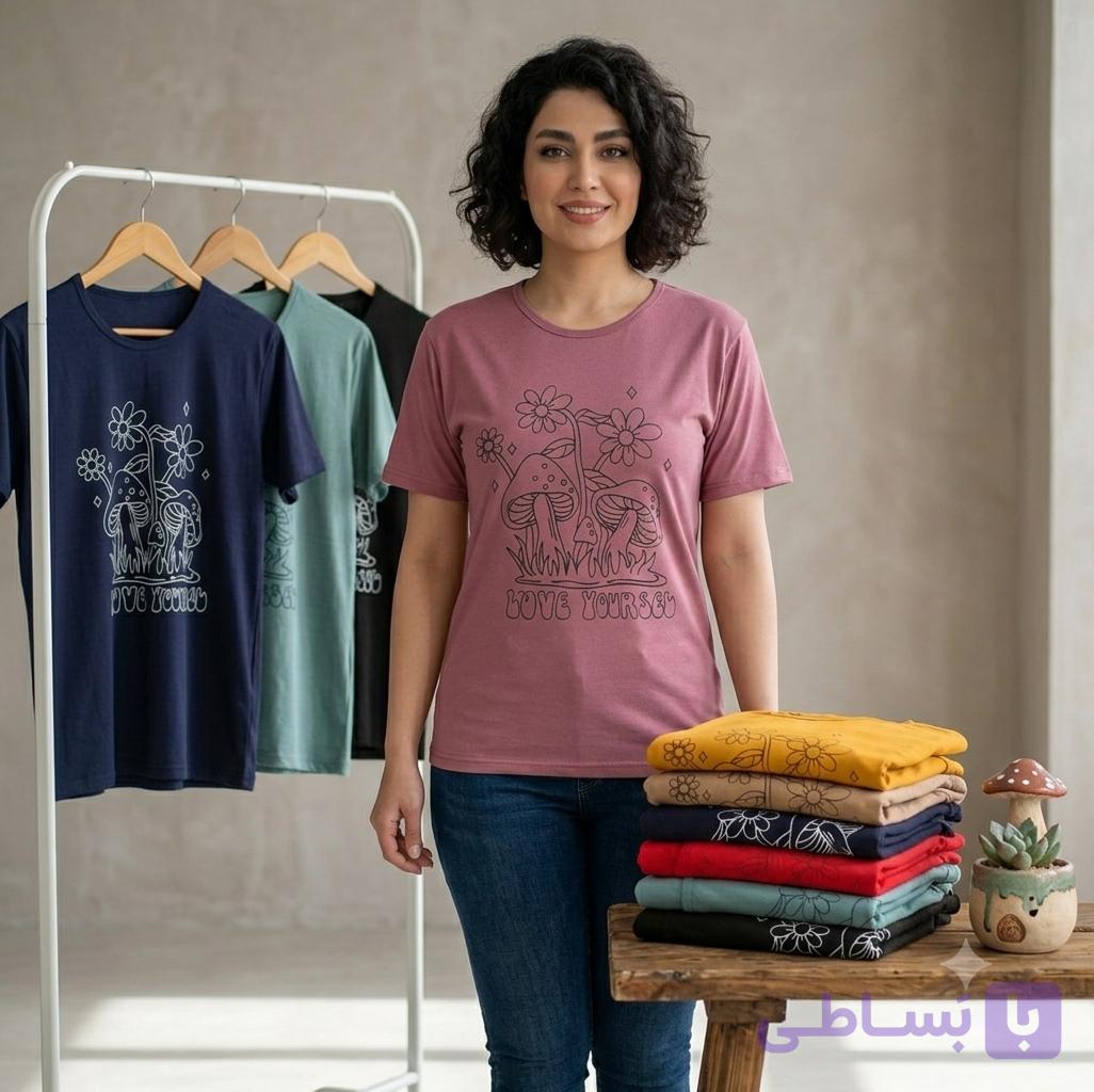 تیشرت زنانه اسپان لاکرا دار