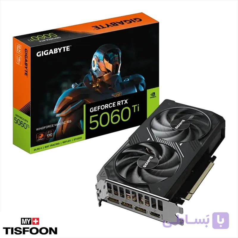 کارت گرافیک گیگابایت GeForce RTX 5060 Ti WINDFORCE MAX OC 16GB — تصویر 1