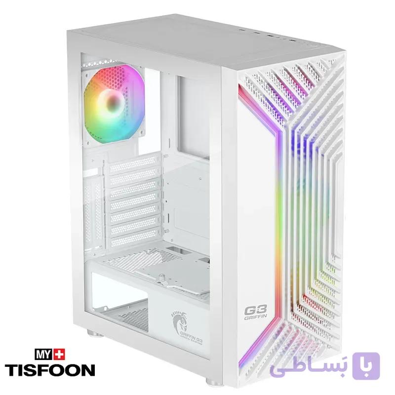 کیس کامپیوتر گرین مدل GRIFFIN G3 PLUS سفید — تصویر 1