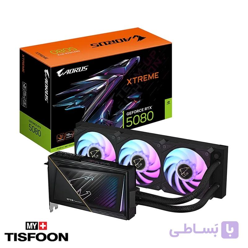 کارت گرافیک گیگابایت مدل GeForce AUROS RTX5080 XTREME WATERFORCE 16GB — تصویر 1