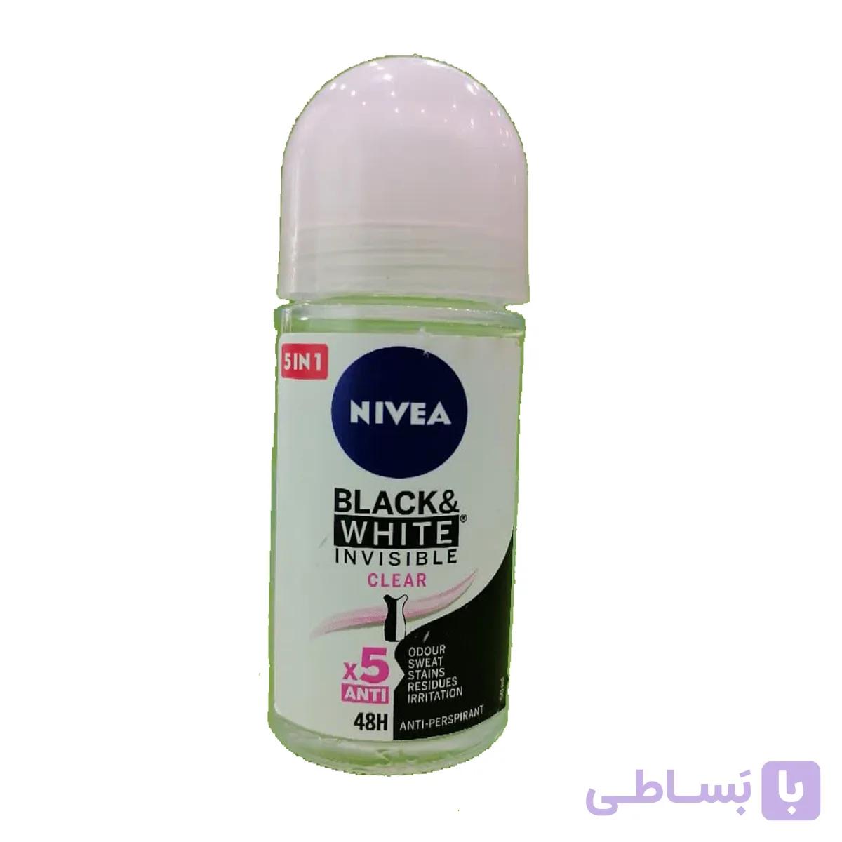 رول ضد تعریق زنانه مام نیوآ Nivea مدل 5در1 صورتیBlack & White (اصلی)
