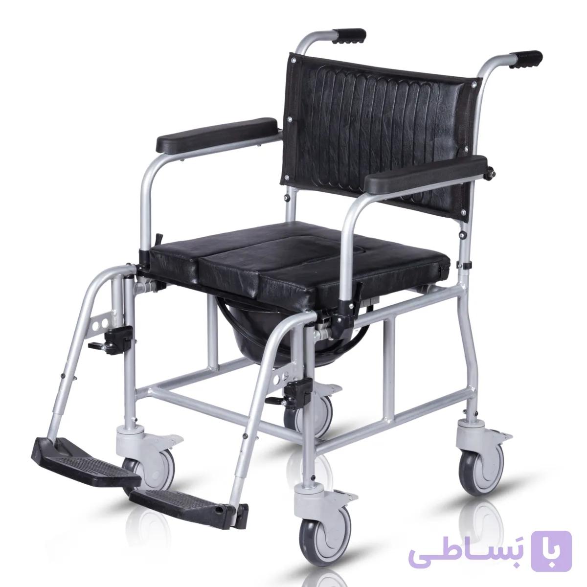 ویلچر حمام و دستشویی دوکاره آلومینیومی AL695U — تصویر 1