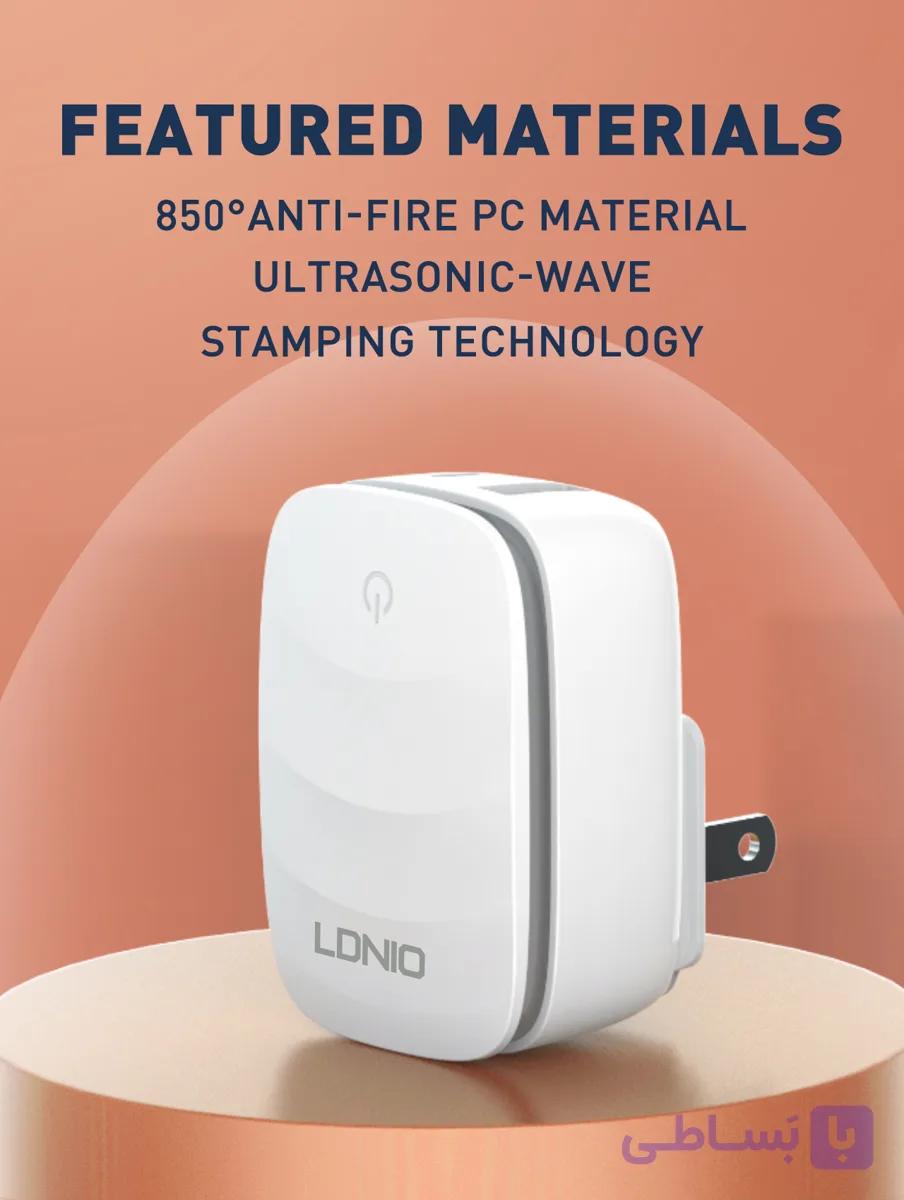مدل A2425C شارژر با قابلیت شارژ سریع الدینیو به همراه کابل شارژ — تصویر 1