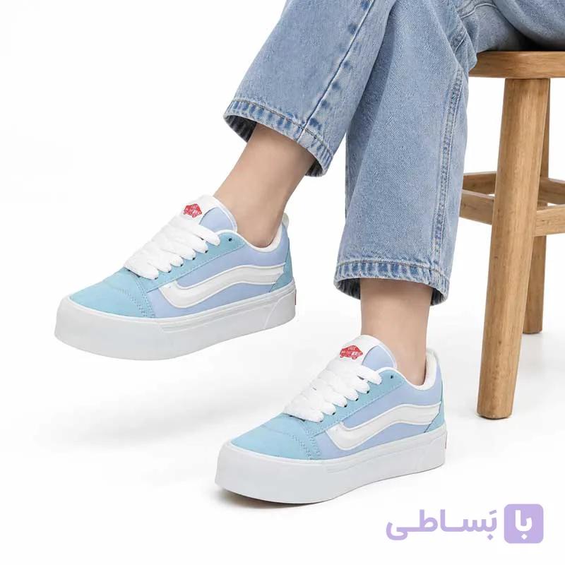 کتونی زنانه ونس آبی روشن کد 8099 — تصویر 1