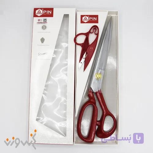 قیچی خیاطی دستی دسته مشکی PIN شماره 12 — تصویر 1
