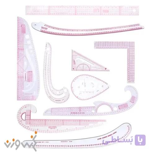 خطکش طراحی ژله ای 10 تکه