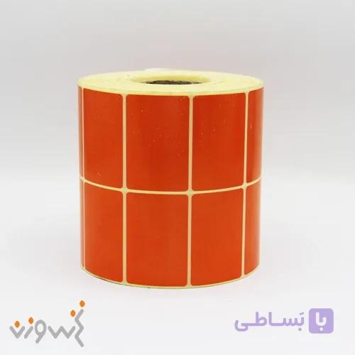 لیبل کاغذی دو ردیف دیجیکالا PVC نارنجی 51*34 — تصویر 1