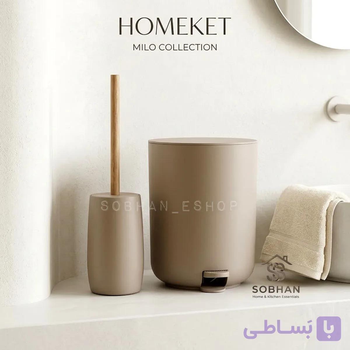 ست سطل و فرچه 5 ليتري 2 تيکه ميلو هوم کت — تصویر 1
