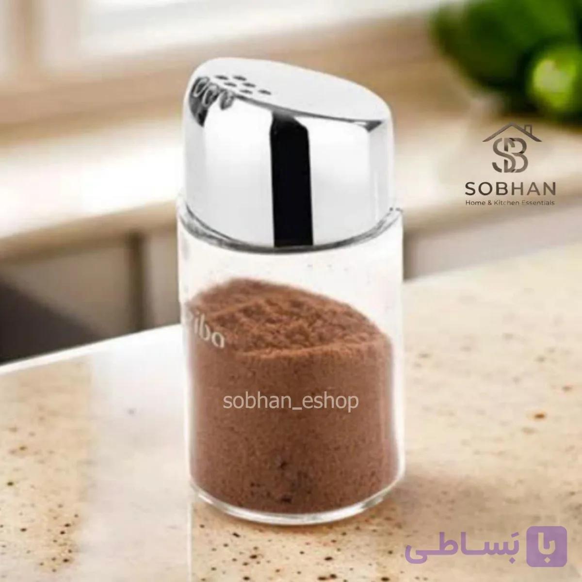 نمک پاش سرکج کروم زیباسازان سايز يک — تصویر 1