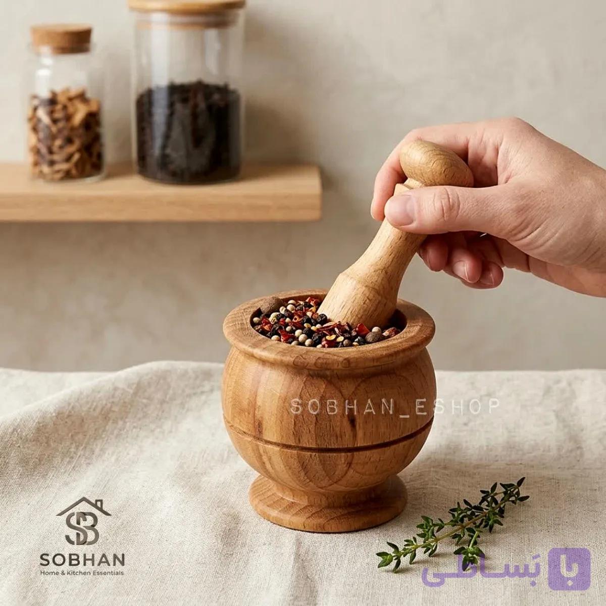 هاون چوبی کوزه اي توت TOOT — تصویر 1